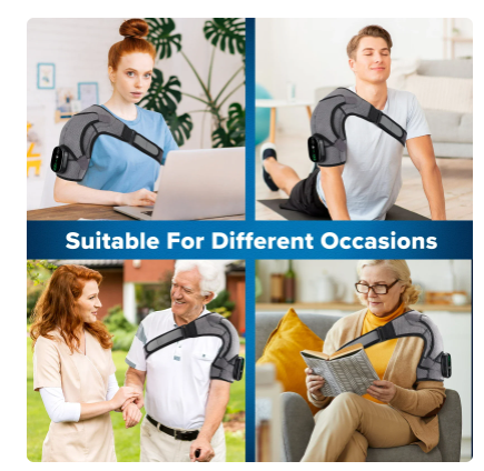 Electric Heating Shoulder Pad Smart Vibration Massager LED Display 3 Levels Adjustable Therapy Brace For Arthritis Pain Relief 6 Electric Heating Shoulder Pad Smart Vibration Massager LED Display 3 Levels Adjustable Therapy Brace For Arthritis Pain Relief - Image 6