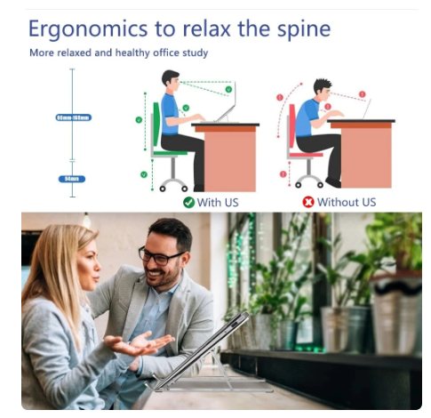 Aluminum Alloy Portable Laptop Stand for MacBook Air Notebook Foldable Tablet Bracket Laptop Holder Bracket Laptop Stand 5 Aluminum Alloy Portable Laptop Stand for MacBook Air Notebook Foldable Tablet Bracket Laptop Holder Bracket Laptop Stand - Image 5