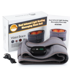 Electric Heating Waist Massager Vibration Hot Compress Lumbar Brace Belt Waist Massage Back Support Relax Blood Circulation