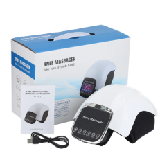 Electric Knee Pads Massager for Joint Pain Relief Arthritis Vibrator Pressotherapy Red Light Physiotherapy Heated Relaxation