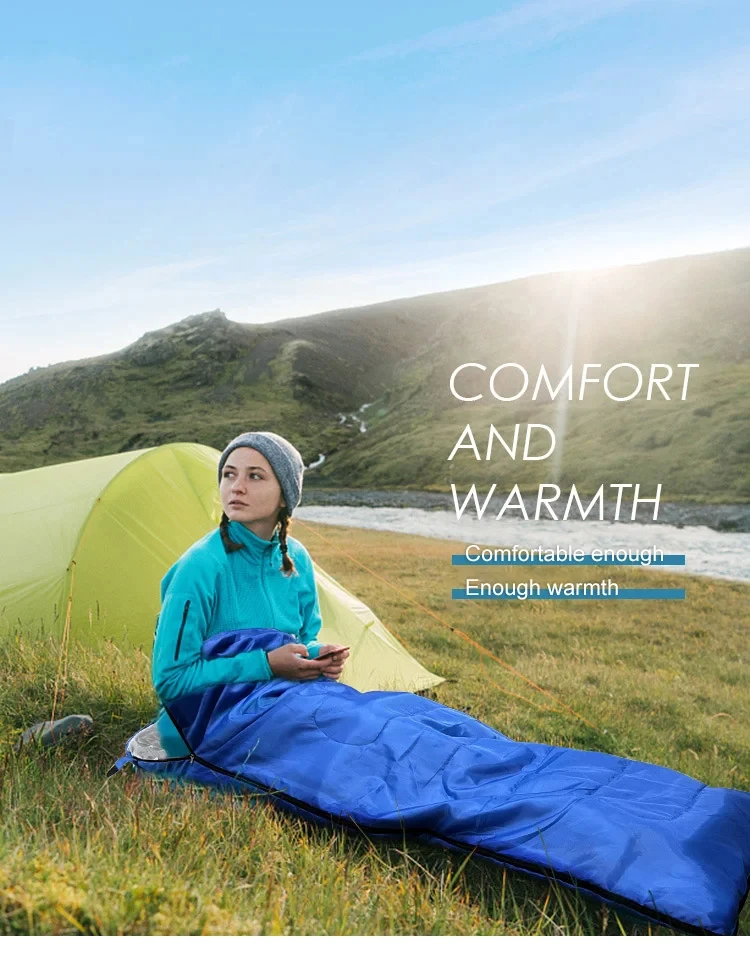 Camping Sleeping Bag Lightweight 4 Season Warm Envelope Backpacking Outdoor Cotton Winter Sleeping Bag 1 Camping Sleeping Bag Lightweight 4 Season Warm Envelope Backpacking Outdoor Cotton Winter Sleeping Bag