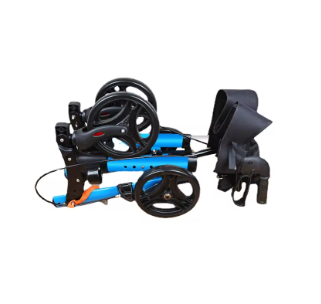 Elderly Mobility Aid Shopping Cart Sit on a Trolley Lightweight Folding Rolling Four-Wheel Scooter Senior Walker 2 Elderly Mobility Aid Shopping Cart Sit on a Trolley Lightweight Folding Rolling Four-Wheel Scooter Senior Walker - Image 2