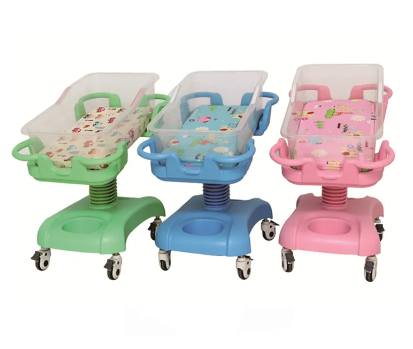Luxurious ABS Medical Hospital Mobile New-Born Infant Pediatric Children Infant Baby Bed With Mattress 2 Luxurious ABS Medical Hospital Mobile New-Born Infant Pediatric Children Infant Baby Bed With Mattress - Image 2