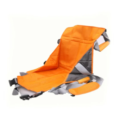 Versatile Orange Transport Belt & Folding Stretcher for Elderly and Paralytic Patients - Safe Stair Transfer Chair with Backstraps