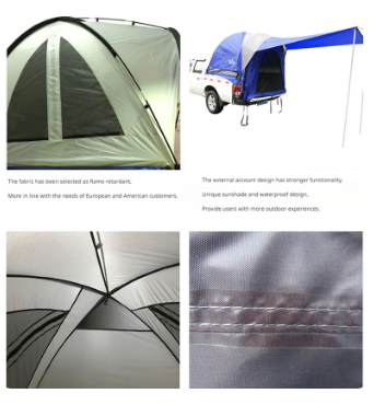 Truck Bed Tent Waterproof Pickup Car Tailgate Double Layers Self-driving Tour Outdoor Camping 190T Flame Retardant 170Cm Height 2 Truck Bed Tent Waterproof Pickup Car Tailgate Double Layers Self-driving Tour Outdoor Camping 190T Flame Retardant 170Cm Height - Image 2