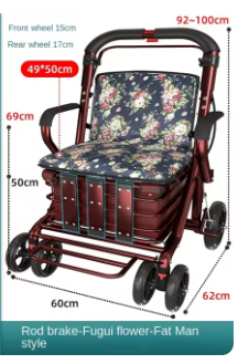 Steel Rollator Walker for Adult Mobility Impairment Foldable Adjustable Handles Rolling Walker for Seniors 11 Steel Rollator Walker for Adult Mobility Impairment Foldable Adjustable Handles Rolling Walker for Seniors - Image 11