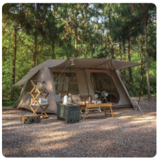 13㎡ Outdoor Camping Two-Bedroom 5-8 People Family Tent Village 13 Automatic Tent Outdoor House Free Shelter