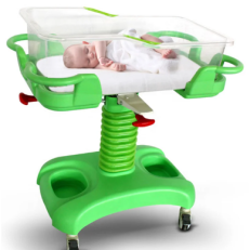 Luxurious ABS Medical Hospital Mobile New-Born Infant Pediatric Children Infant Baby Bed With Mattress