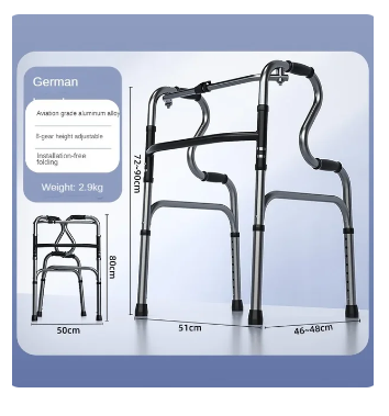 Aluminum Alloy Auxiliary Walking Chair Aid for Elderly Disabled People Folding Shower Chair for Fracture Rehabilitation 3 Aluminum Alloy Auxiliary Walking Chair Aid for Elderly Disabled People Folding Shower Chair for Fracture Rehabilitation - Image 3