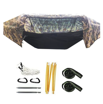 Multi-Functional Insect Net Waterproof Windproof Ultralight Parachute Hammock Aerial Tent Portable Outdoor Camping 270x140cm 3 Multi-Functional Insect Net Waterproof Windproof Ultralight Parachute Hammock Aerial Tent Portable Outdoor Camping 270x140cm - Image 3