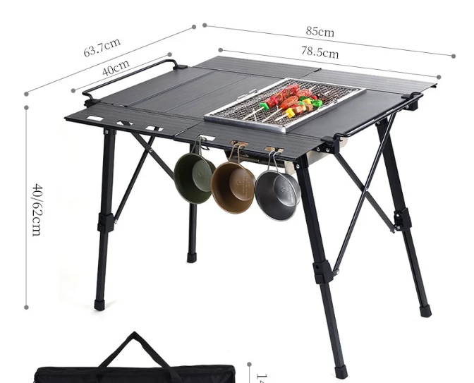 Lightweight Camping Folding IGT Table Extend Brazier Table Multifunctional Adjustable Leg Desktop Burner BBQ Table 3 Lightweight Camping Folding IGT Table Extend Brazier Table Multifunctional Adjustable Leg Desktop Burner BBQ Table - Image 3