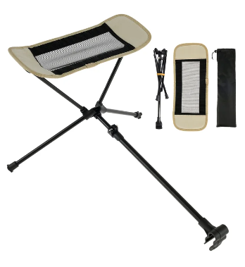 Outdoor Portable Folding Chair Footrest Aluminium Alloy Retractable Rest Bracket Chair Stool Foot Rest for Camping Fishing BBQ 4 Outdoor Portable Folding Chair Footrest Aluminium Alloy Retractable Rest Bracket Chair Stool Foot Rest for Camping Fishing BBQ - Image 4