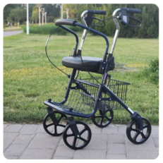 Folding Shopping Scooter For The Elderly Portable Trolleys With Four Wheels Can Be Pushed And Seated To Buy Vegetables