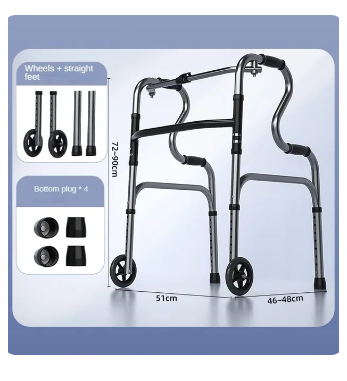 Aluminum Alloy Auxiliary Walking Chair Aid for Elderly Disabled People Folding Shower Chair for Fracture Rehabilitation 4 Aluminum Alloy Auxiliary Walking Chair Aid for Elderly Disabled People Folding Shower Chair for Fracture Rehabilitation - Image 4
