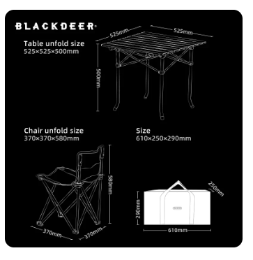 4 pcs Chair and 1 pcs Table Outdoor Aluminum Alloy Folding Table and Chair Set Camping Picnic Portable Supplies 3 4 pcs Chair and 1 pcs Table Outdoor Aluminum Alloy Folding Table and Chair Set Camping Picnic Portable Supplies - Image 3