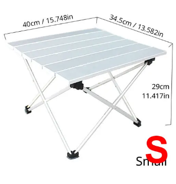 Ultralight Aluminum Camp Table, Portable Folding Camping Table with Carry Bag for Outdoor, Fishing & Picnic 4 Ultralight Aluminum Camp Table, Portable Folding Camping Table with Carry Bag for Outdoor, Fishing & Picnic - Image 4