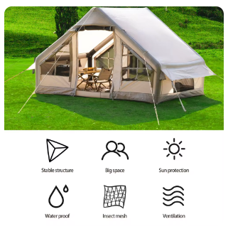 Outdoor Waterproof Inflatable Tent Portable Easy Setup Camping Tent with Canopy for 4-8 People Tents Outdoor Camping 4 Outdoor Waterproof Inflatable Tent Portable Easy Setup Camping Tent with Canopy for 4-8 People Tents Outdoor Camping - Image 4