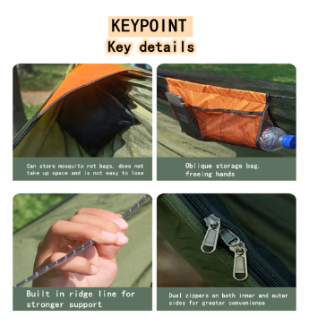 Portable Outdoor Garden Quick Open Anti-Rollover Mosquito Net Hammock Travel Camping Sleeping Hanging Hammock Swing Nature Hike 4 Portable Outdoor Garden Quick Open Anti-Rollover Mosquito Net Hammock Travel Camping Sleeping Hanging Hammock Swing Nature Hike - Image 4