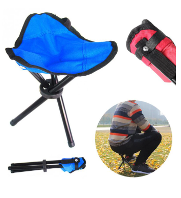 Picnic Outdoor Camping Portable Folding Chair Iron Foldable Three-Legged Stool Seat Hiking Tools Leisure Fishing Accessories 5 Picnic Outdoor Camping Portable Folding Chair Iron Foldable Three-Legged Stool Seat Hiking Tools Leisure Fishing Accessories - Image 5
