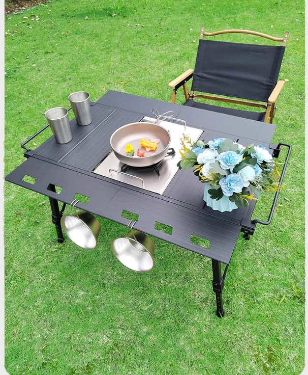 Lightweight Camping Folding IGT Table Extend Brazier Table Multifunctional Adjustable Leg Desktop Burner BBQ Table 5 Lightweight Camping Folding IGT Table Extend Brazier Table Multifunctional Adjustable Leg Desktop Burner BBQ Table - Image 5