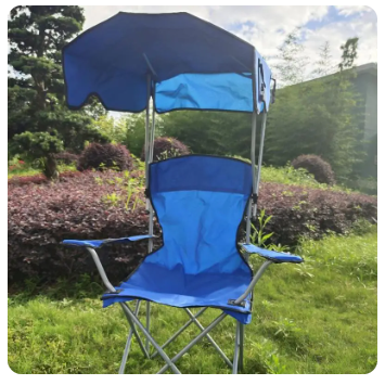 Folding Camping Chair Casual Sun Protection Beach Chair With Canopy Armrests Portable Recliner Chair For Camping Picnic Fishing 5 Folding Camping Chair Casual Sun Protection Beach Chair With Canopy Armrests Portable Recliner Chair For Camping Picnic Fishing - Image 5