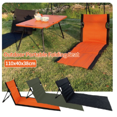 Outdoor Portable Folding Seat Lightweight Camping Chair with Backrest Compact Beach Lounger for Outdoor Picnic Lawn Park