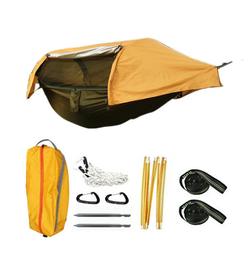 Multi-Functional Insect Net Waterproof Windproof Ultralight Parachute Hammock Aerial Tent Portable Outdoor Camping 270x140cm 6 Multi-Functional Insect Net Waterproof Windproof Ultralight Parachute Hammock Aerial Tent Portable Outdoor Camping 270x140cm - Image 6