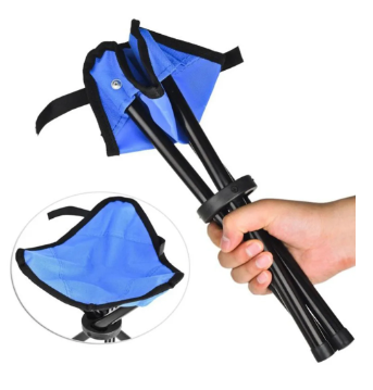 Picnic Outdoor Camping Portable Folding Chair Iron Foldable Three-Legged Stool Seat Hiking Tools Leisure Fishing Accessories 6 Picnic Outdoor Camping Portable Folding Chair Iron Foldable Three-Legged Stool Seat Hiking Tools Leisure Fishing Accessories - Image 6