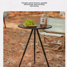 Outdoor Small Round Table Camping Leisure Ultra Lightweight Portable Picnic Garden Table, Coffee Table, Tea Table, Dining Table