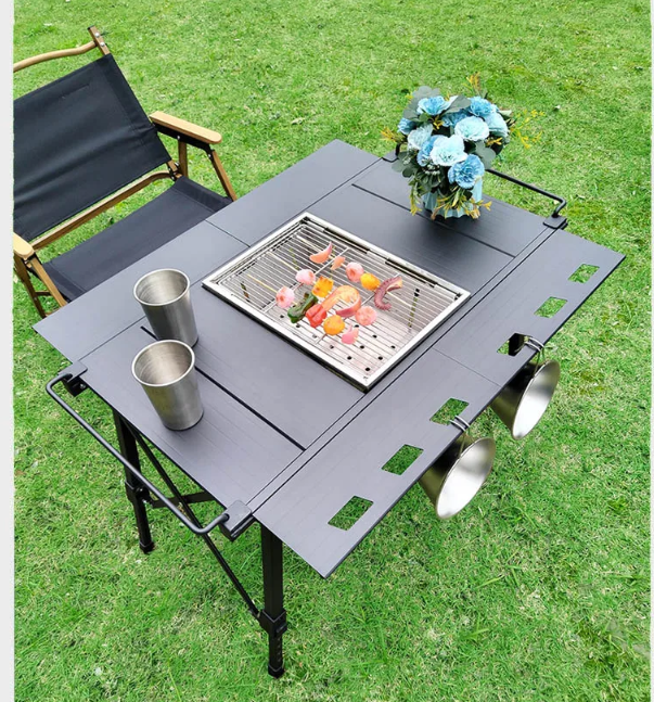 Lightweight Camping Folding IGT Table Extend Brazier Table Multifunctional Adjustable Leg Desktop Burner BBQ Table 6 Lightweight Camping Folding IGT Table Extend Brazier Table Multifunctional Adjustable Leg Desktop Burner BBQ Table - Image 6