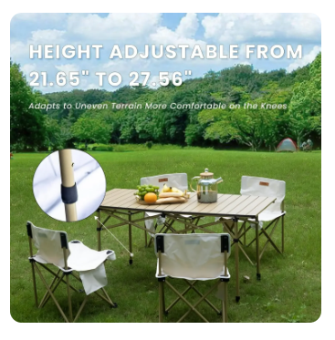 Camping Folding Portable Table Long Egg Roll Table Camping Equipment Aluminum Alloy Camping Desk Outdoor BBQ Picnic Table 6 Camping Folding Portable Table Long Egg Roll Table Camping Equipment Aluminum Alloy Camping Desk Outdoor BBQ Picnic Table - Image 6