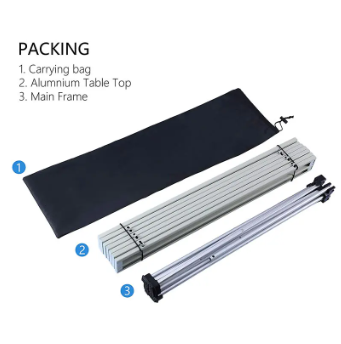 Ultralight Aluminum Camp Table, Portable Folding Camping Table with Carry Bag for Outdoor, Fishing & Picnic 7 Ultralight Aluminum Camp Table, Portable Folding Camping Table with Carry Bag for Outdoor, Fishing & Picnic - Image 7