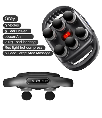 Six Heads Fascia Gun High-frequency Vibration Deep Massage Device for Shoulder Waist Back Leg Body Muscle Relaxation 7 Six Heads Fascia Gun High-frequency Vibration Deep Massage Device for Shoulder Waist Back Leg Body Muscle Relaxation - Image 7