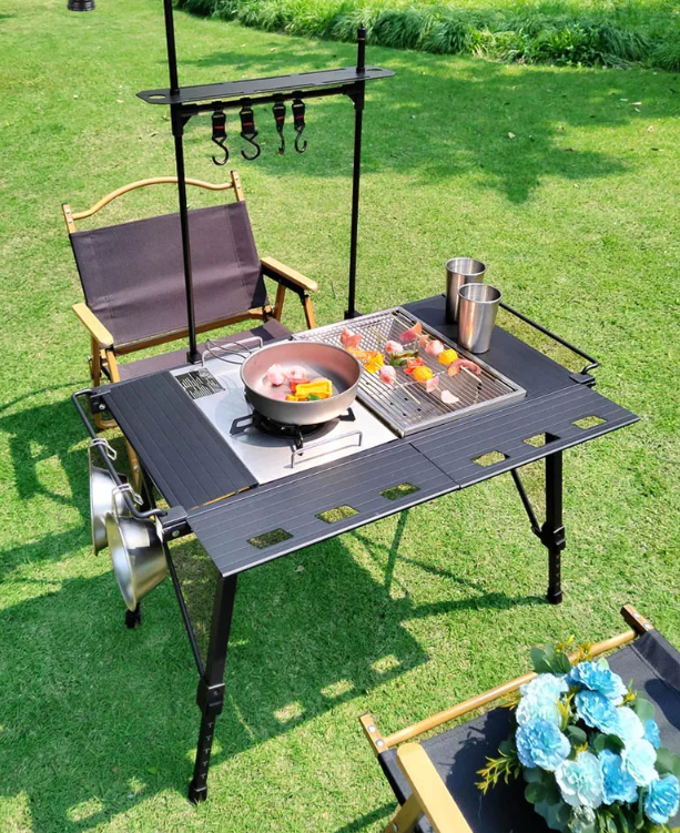 Lightweight Camping Folding IGT Table Extend Brazier Table Multifunctional Adjustable Leg Desktop Burner BBQ Table 8 Lightweight Camping Folding IGT Table Extend Brazier Table Multifunctional Adjustable Leg Desktop Burner BBQ Table - Image 8