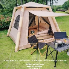 Air Tent for 4-6 people Large Area Waterproof Family Hiking Traveling inflatable One Click Tent