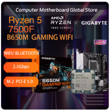 New AMD Ryzen 5 7500F CPU +GIGABYTE B650M GAMING WIFI 2.5G New Micro-ATX DDR5 6600 MHz M.2 USB3.2 64G Socket AM5 Motherboard