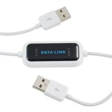 USB 2.0 PC To PC Online Share Sync Link Net Direct Data File Transfer Bridge 165CM LED Cable Easy Copy Between 2 Computer